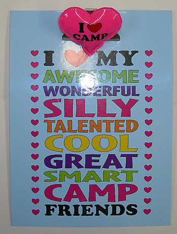 I Love Camp Clipboard
