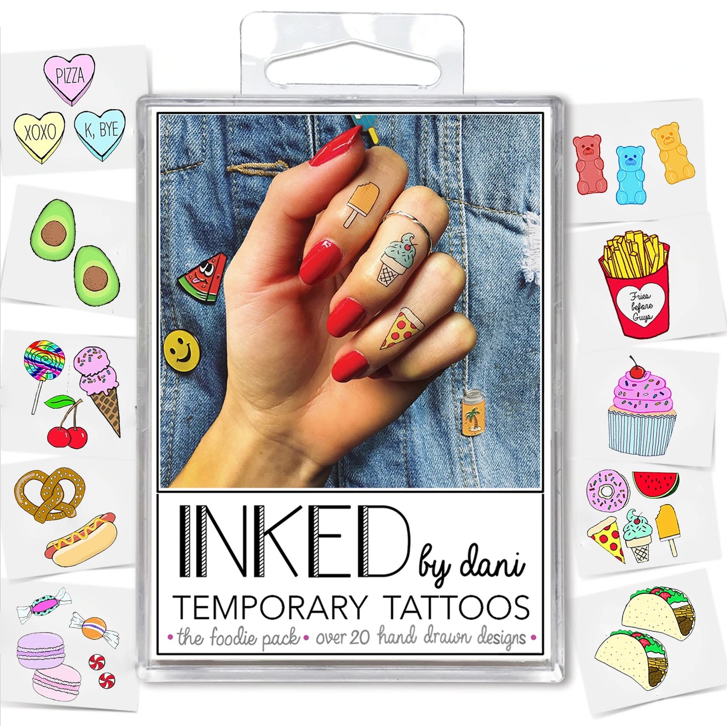 Inked by Dani Temporary Tattoos - The Foodie Pack