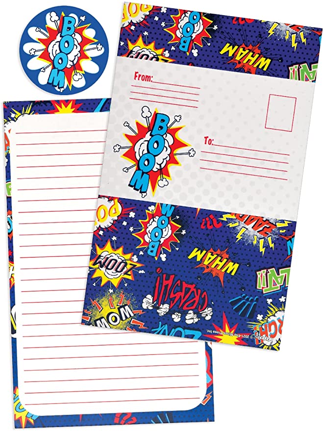 Superhero Foldover Stationary